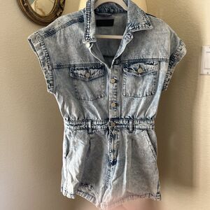 Denim Romper for Women Size Medium